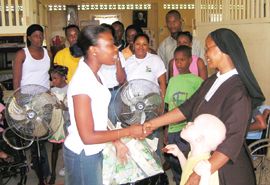 Rotaracters make Special delivery to Day Nursery