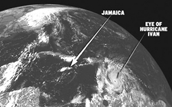 Hurricane Ivan on course to Jamaica