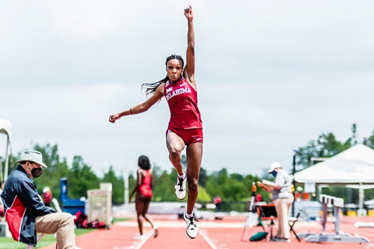 National female triple jump record extended