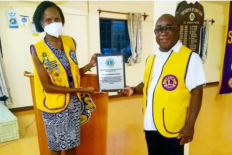 Lions Club South awards two members for outstanding work