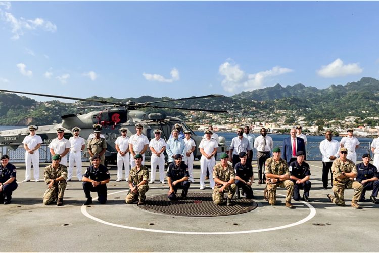 UK Navy’s Wave Knight stops over in SVG as it  continues a busy season