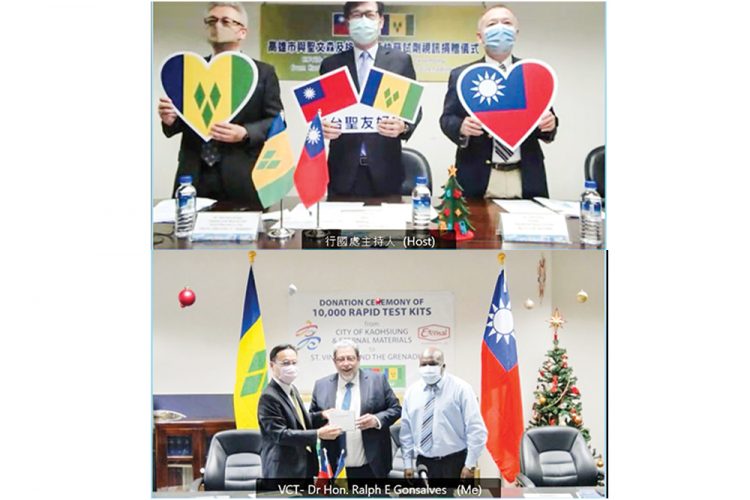 ROC (Taiwan)  donates thousands of Rapid Covid tests kits to SVG
