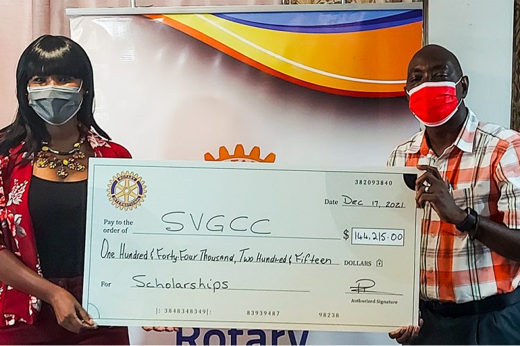 Rotary Clubs donate funds to help women pursue studies at SVGCC