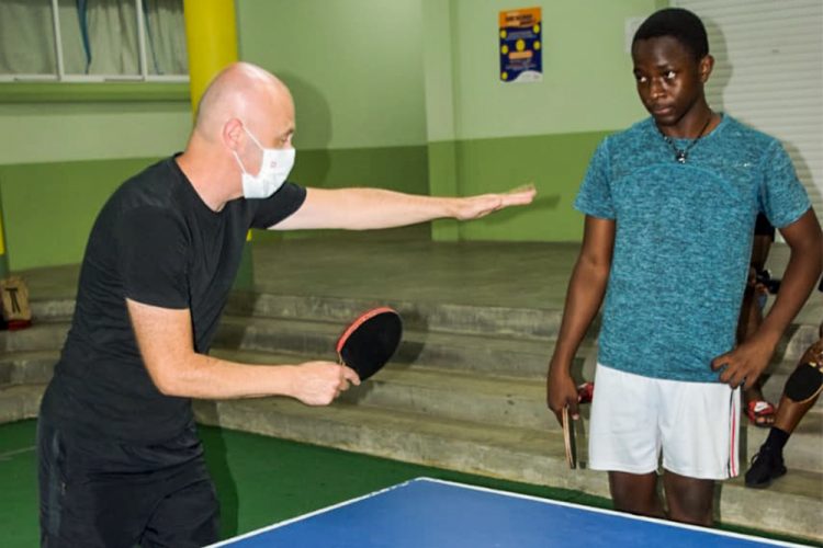 Table Tennis players get advanced training