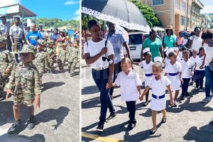 Pre-preschoolers turn out smartly for mock Independence Parade